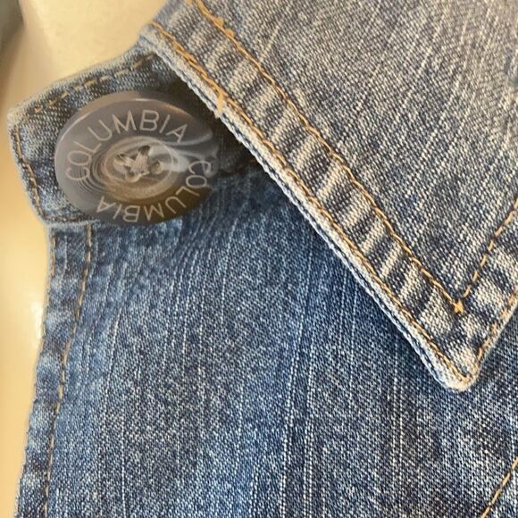 Columbia Jean Jacket blue denim button down medium pockets - Picture 6 of 16